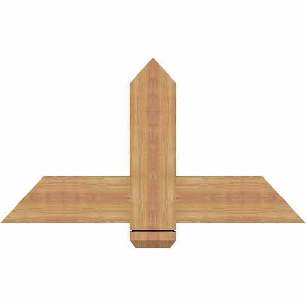 Ekena Millwork Eugene Smooth Timber Gable Bracket, Western Red Cedar, 36"W x 19"H x 1 1/2"D x 5 1/2"F, 13/12 Pitch GBW036X19X0206EUG00SWR - main